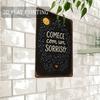 1pc Vintage Portuguese Quote Tin Sign Start With A Smile Retro Metal Wall Art