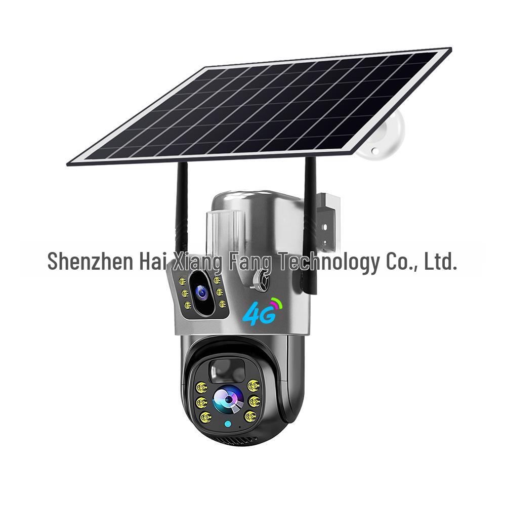 

V380 4G Solar Dual-Lens Outdoor Camera with Remote HD Color Monitoring