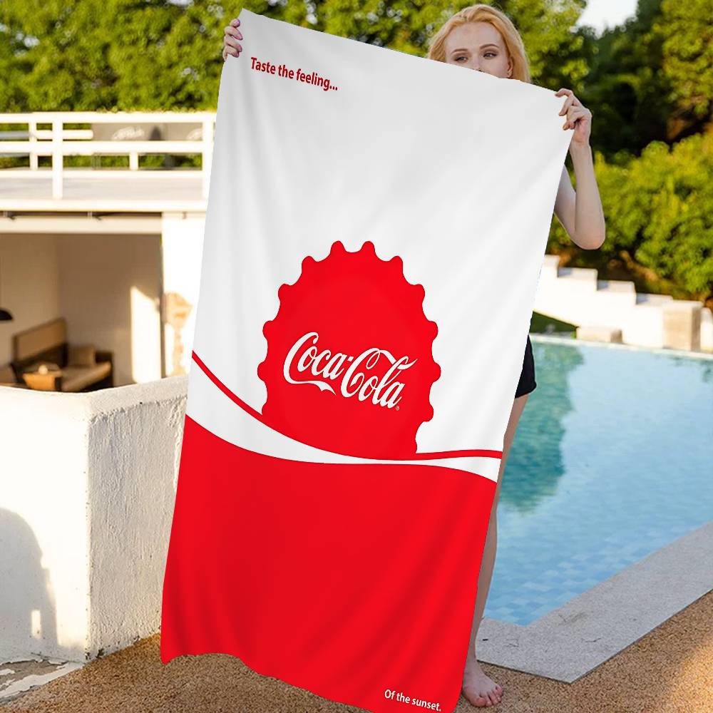 C-COCA Logo C-COLAS Anime Strand Schwimmtuch Weiches Saugfähiges Waschlappen Kindergeschenke Für Kinder Reisen Camping Fitnessstudio