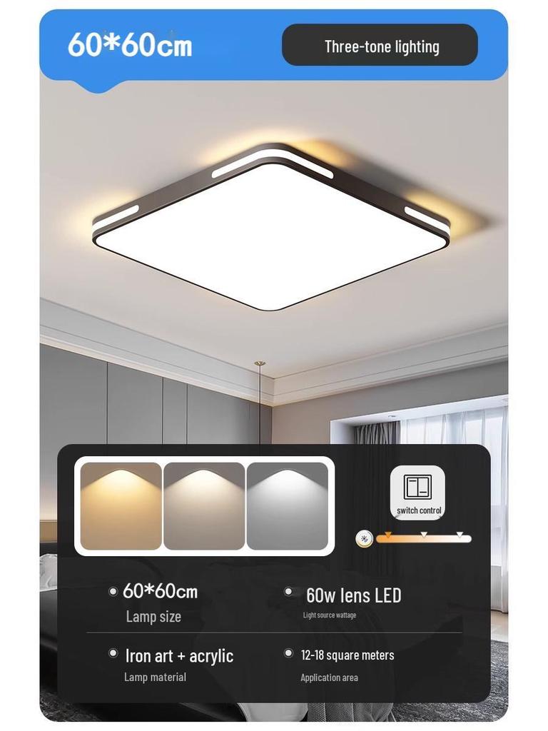 Ultra-Bright Modern Minimalist Ceiling Chandelier for Living Room and Bedroom - Energy-Saving Home Lighting Fixture