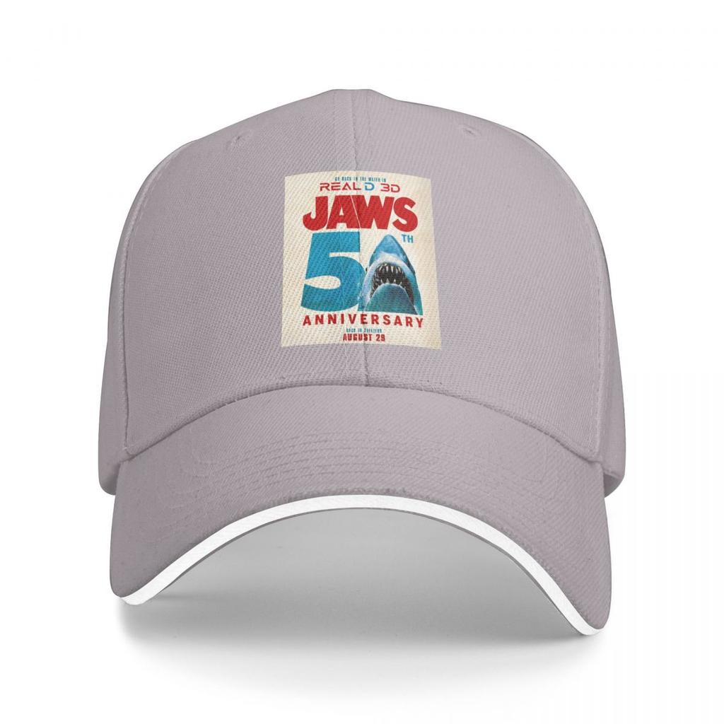 Unisex Baseball Hats Jaws 50th Anniversary Logo Movie Outdoor Streetwear Summer Sports Baseball Caps Hip Hop Cap Casquette Hats