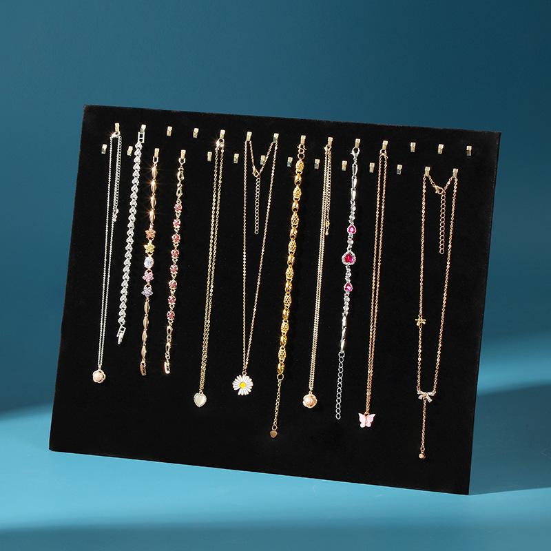 Gold Hook Jewelry Display Stand for Necklaces and Bracelets