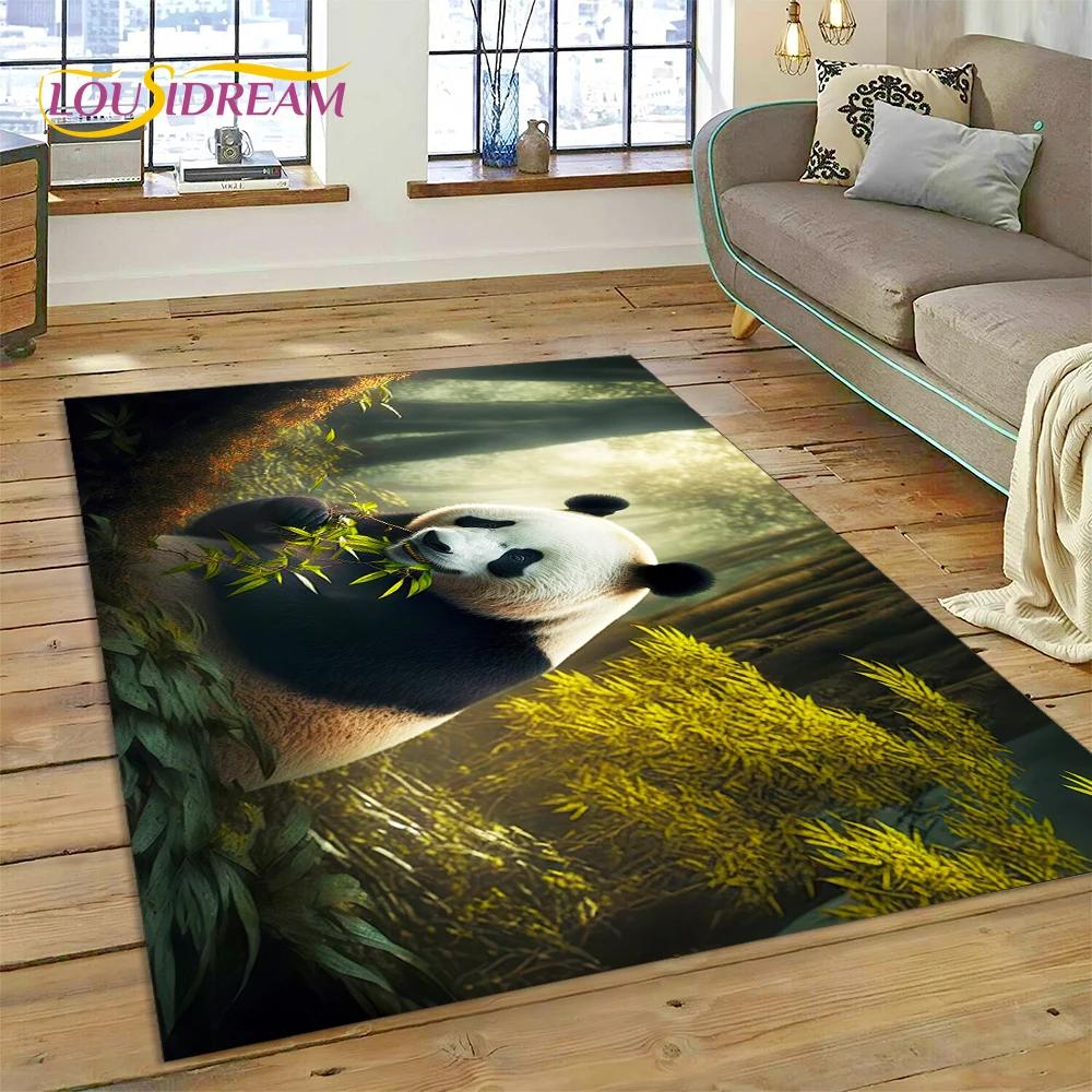 Cartoon Cute Panda Dream Animal 3D Rug Carpet for Living Room Bedroom Decor,Floor Mat Non-slip Decoration for Sofa Doormat Gift