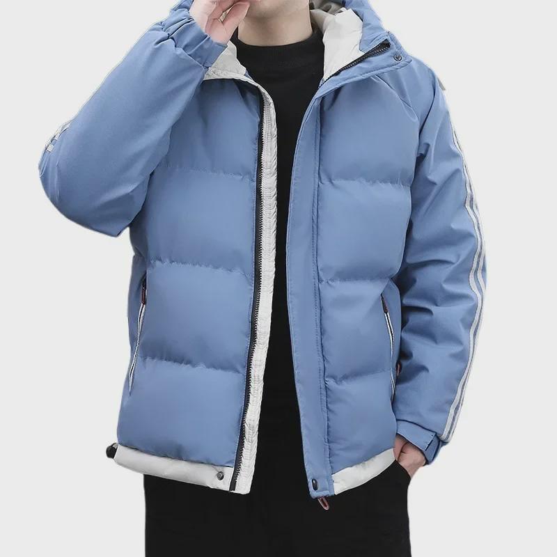 Men's Classic Hooded Cotton Coat – Thickened and Casual for Students and Teens