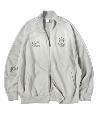 Travel Vintage Washed Sweat Track Jacket Grey