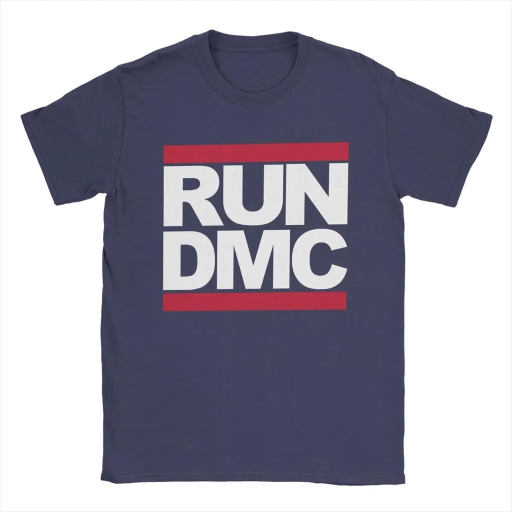 Run DMC Logo T-Shirts for Awesome Cotton Tee Shirt Round Neck Short Sleeve T Shirt Birthday Present Tops