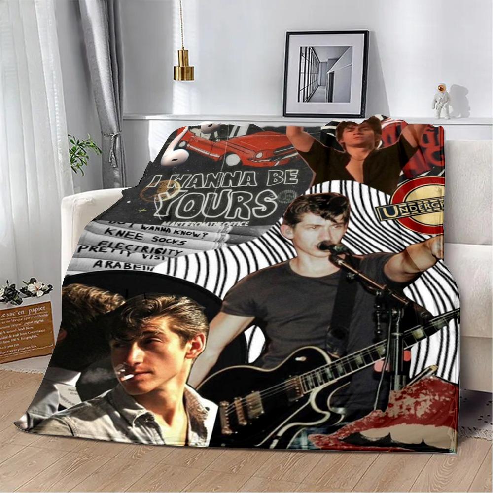 Printed Blanket Picnic Blankets Alex Turner Arctic Monkeys Rock Band Warm Blanket Soft and Comfortable Home Travel Birthday Gift
