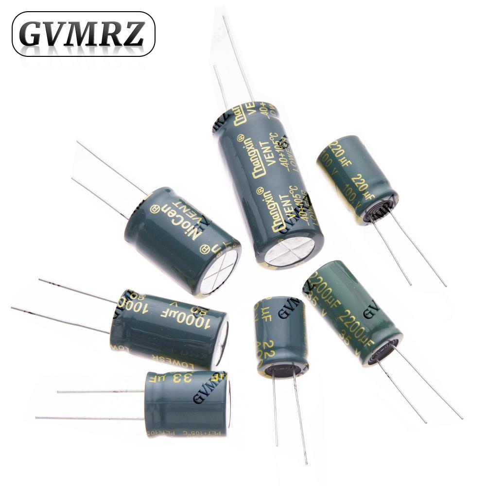 6.3V 10V 16V 25V 35V 50V 63V 100V 160V High Frequency Low ESR Aluminum Capacitor 100UF 1000UF 1500UF 2200UF 3300UF