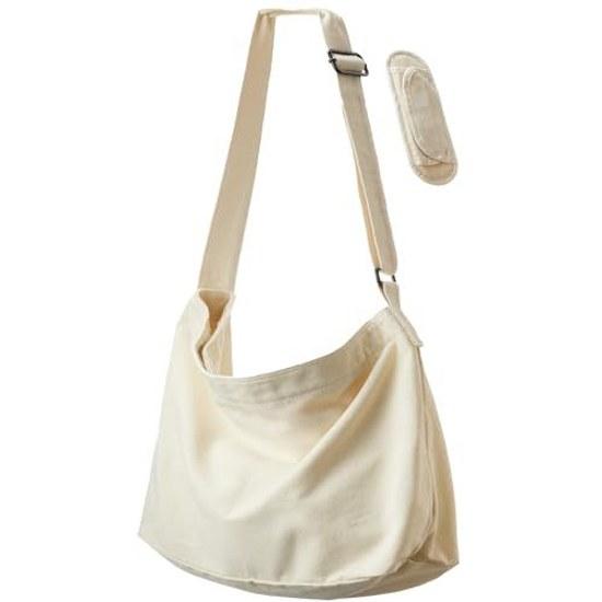 My Doudou No.1 Shoulder-Friendly Canvas Tote Bag Shoulder YKK Zipper Removable Pad Metal Buckle 2 Inner Pockets Large Capacity Unisex Bag-in-Bag Type