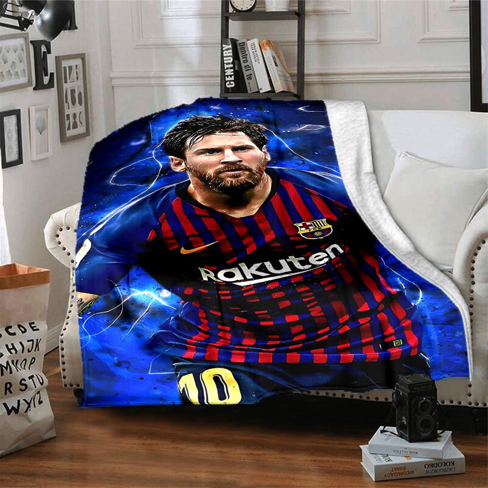 1 pièce Couverture en flanelle Célébration de Messi de l'Argentine Super Douce Mignonne Confortable pour Voyage Literie Canapé Canapé Couverture Y7304