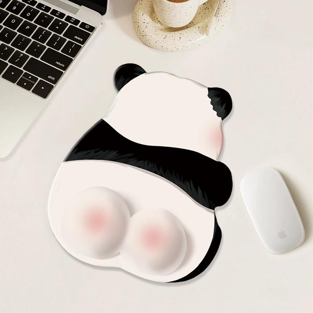 Panda Pink Mouse Pad with Wrist Rest - Cute, Non-Slip, High-End Office Accessory