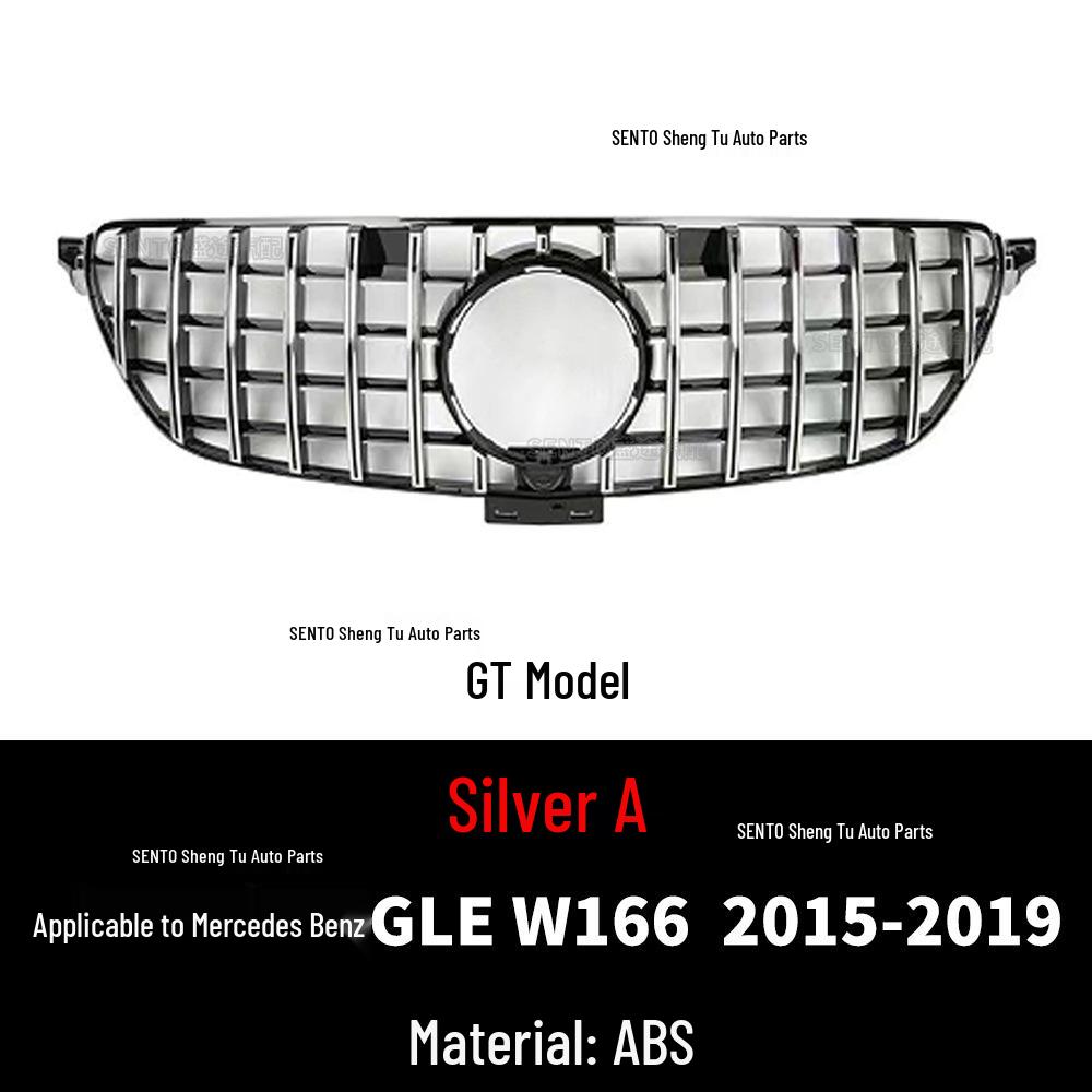 2015-2019 Mercedes-Benz GLE W166 GT Style Front Bumper Grille with Full Star Design