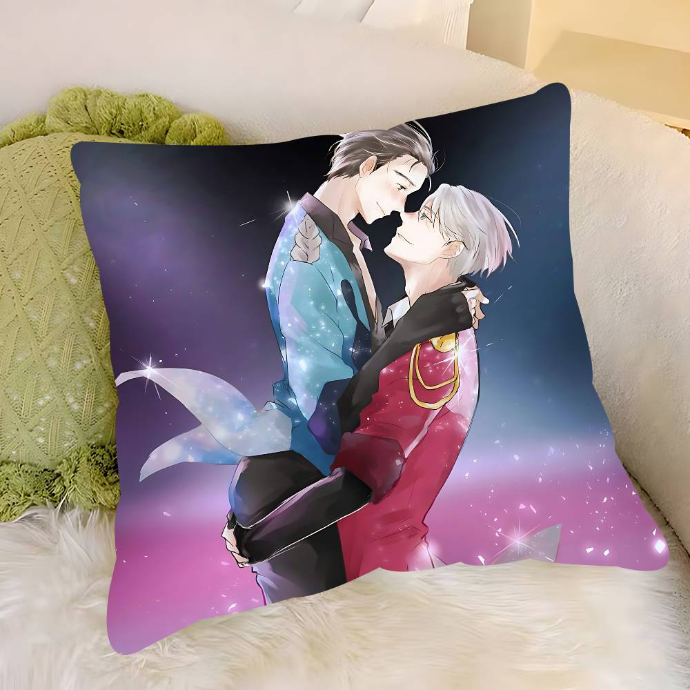Anime Y-Yuri On Ice Pillow Case Removable Washable Cushion Cover – All-Season Soft Linen