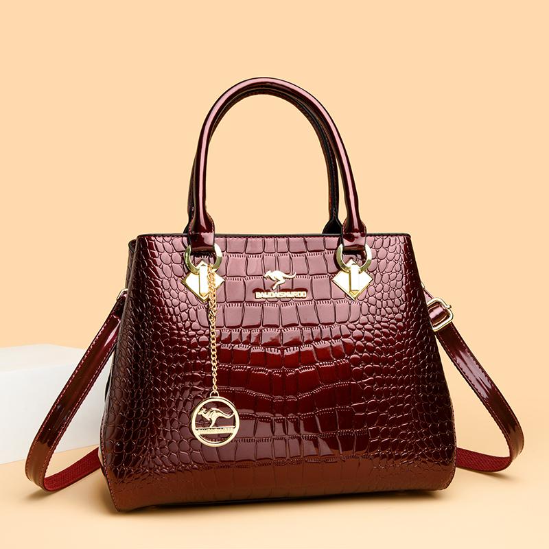 Genuine High Quality Luxury Handbag Designer Crossbody Bag for Women 2025 Large Fashion Crocodile Pattern Shoulder Bag Totes Bag