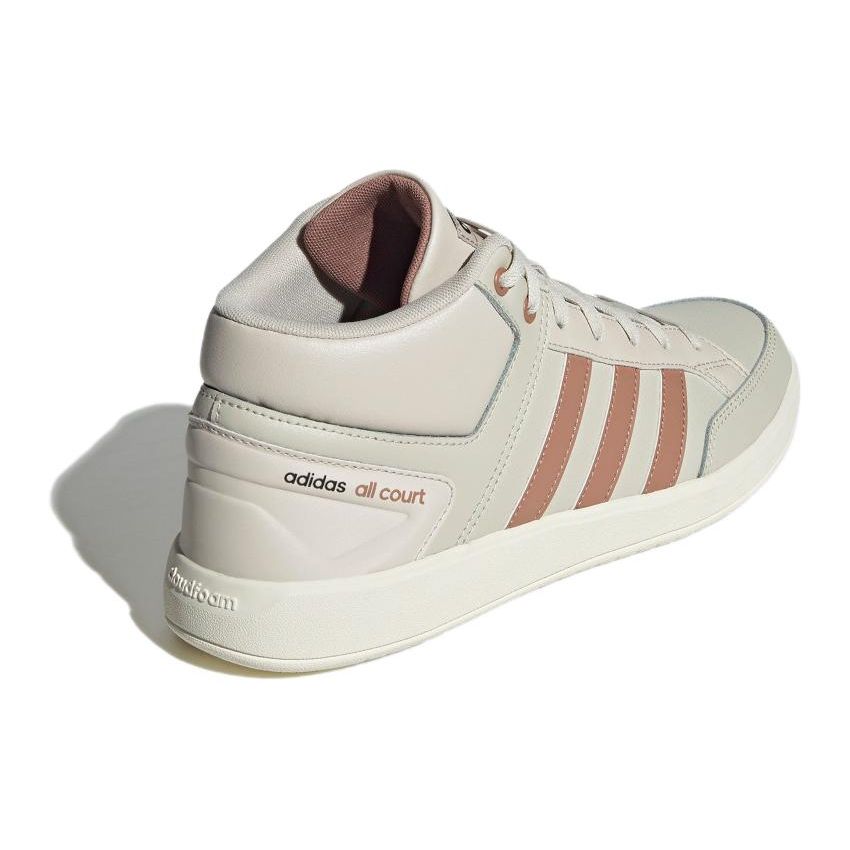 Adidas All Court Comfortable Durable Mid-Top Skate Shoes Unisex Skate Shoes Beige ID5730