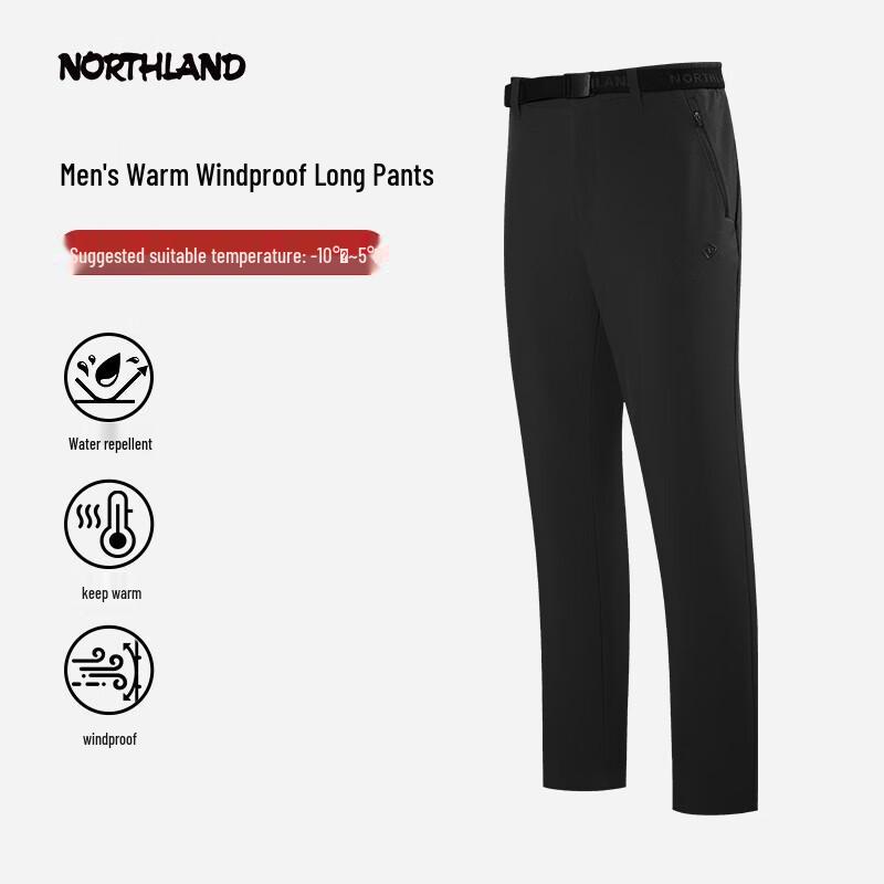 

NORTHLAND Men s Fengshi Fleece-Lined Windproof Casual Pants 175
