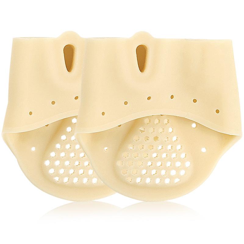 Drei-Loch Daumen Eversion Zehenspreizer mit Loch Fußverdickung Stoßdämpfung Massage Vorfußpolster Zehenüberlappungsspreizer