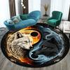 Large Round Carpet Rug Living Room Bedroom Decoration Anti Slip Tree of Life Mat Dragon Lion Tiger Yin Yang Tai Chi Carpet Rugs