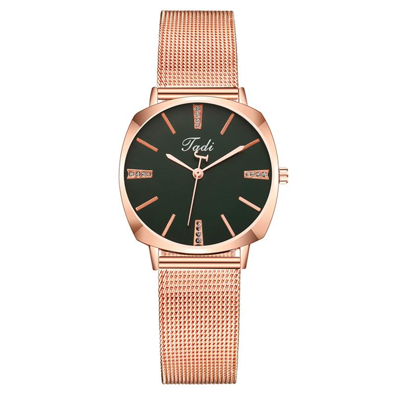 

Модные женские часы с бриллиантами Женские часы Миланские кварцевые часы с сетчатым браслетом Женские часы