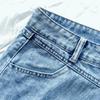 2025 High-Waisted Minimalist Denim A-Line Midi Skirt