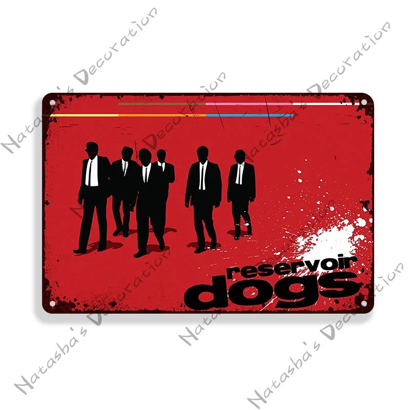 Reservoir Dogs Poster Klassischer Film Metallposter Vintage Metallschild Bar Zuhause Garage Wanddeko Metallplakette Industrielle Deko