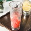 14.5oz 420ml Large Capacity Glass Cups Lemon Tea Water Mug Transparent Heat-resistant Hammer Patterned Wine Cup Cocktail Glass