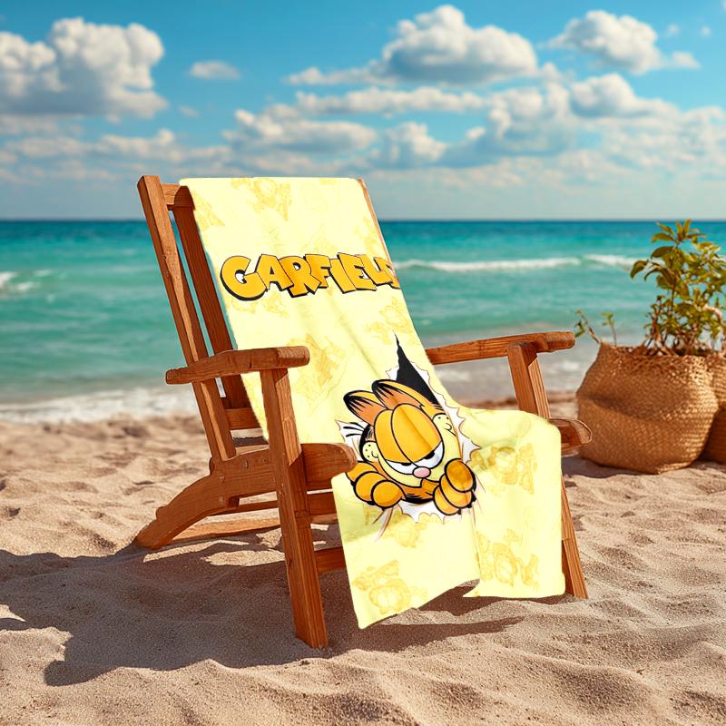1Pc Garfield Halloween Fun Beach Towel Quick Dry Multiuse For Beach Pool Gym Yoga Home Travel Christmas Halloween Xmas Gift L1314