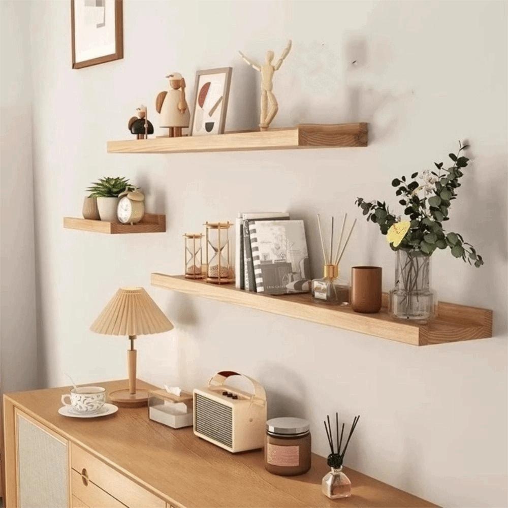 Decorative Wall Mounted Storage Rack Minimalist Style Display Stand Bookshelf Organizer  Home Decor