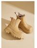 Women's Fashion Martin Rain Boots: Non-Slip, Thick Sole, Mid-Low Shaft, Height-Increasing Rubber Shoes