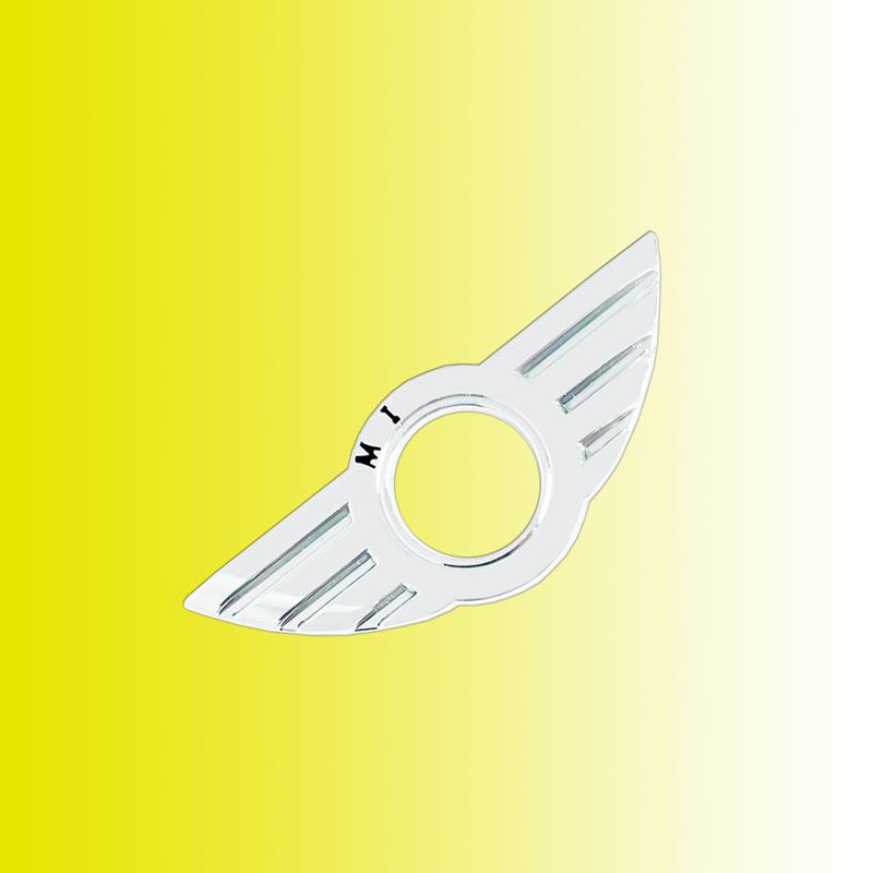 

1 шт. подойдет F55 R50 R53 R56 R60 R57 Cooper, нежный дверной штифт, замок, эмблема в виде крыла, наклейки на значок, металлическая наклейка на дверь автомобиля