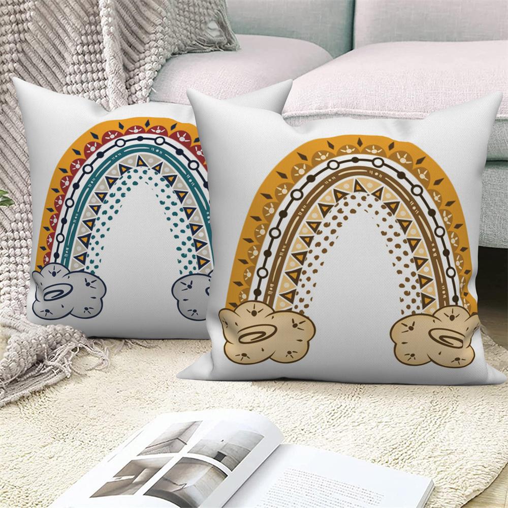 Pillow Cover Decoration Home Office Bedroom Cartoon Rainbow Cloud Sofa Decorative Cushion