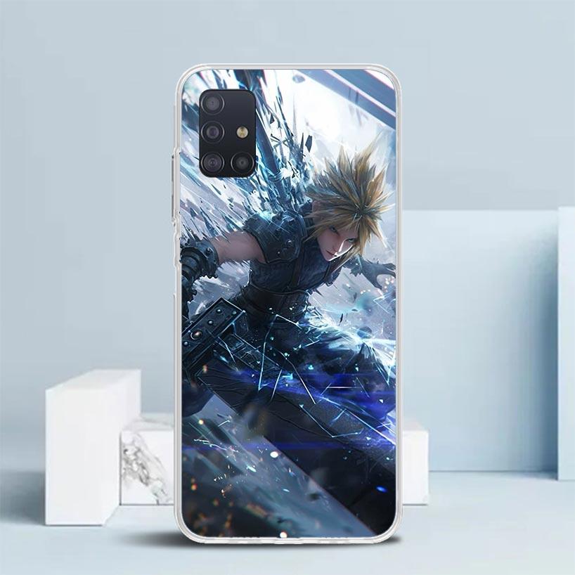 Final Fantasy FF VII Soft Cover for Samsung Galaxy A12 A22 A32 A52 A72 A02S Phone Case Note 20 Ultra 10 S10 Plus A51 A71 A50S A2