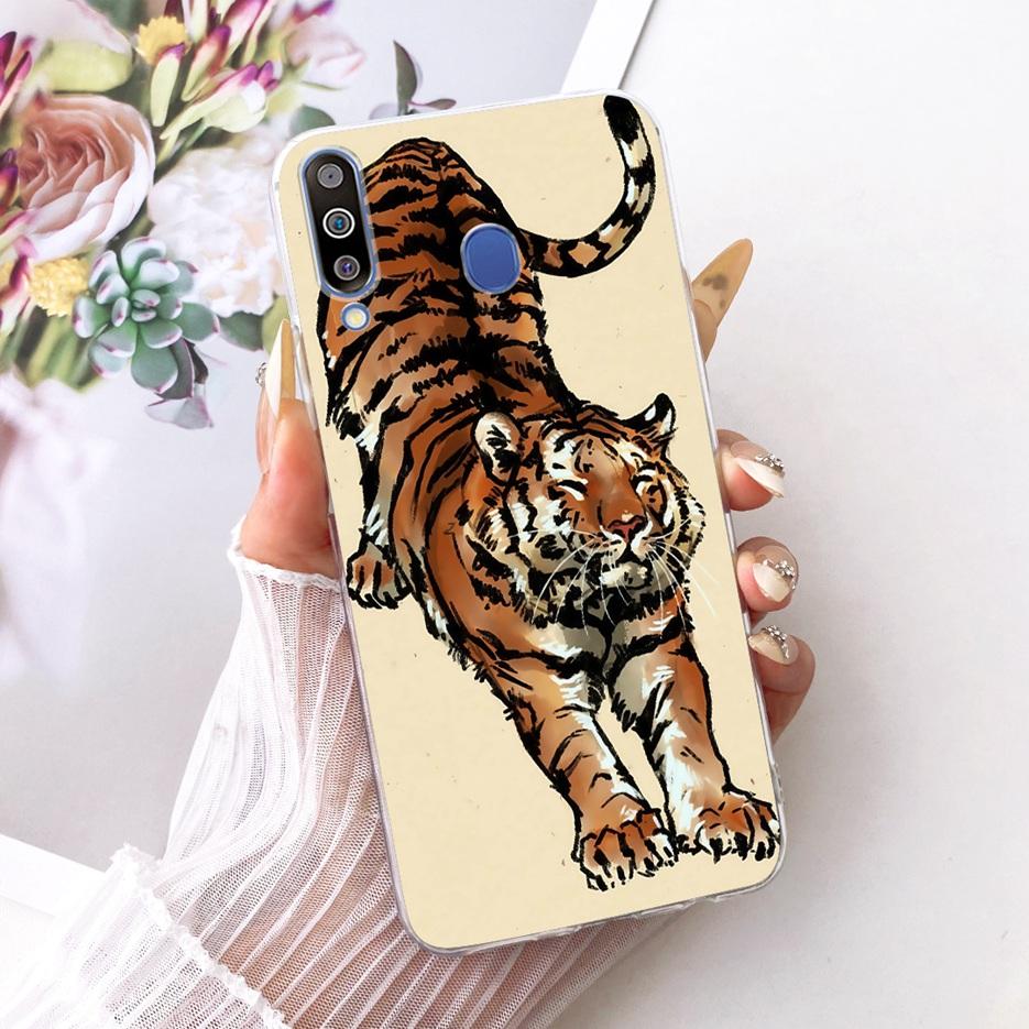 For Samsung Galaxy M10 M20 M30 Case Luxury Butterfly Tree Painted Cover Soft Slim Phone Case For Samsung M10 M20 M30 Fundas Bags