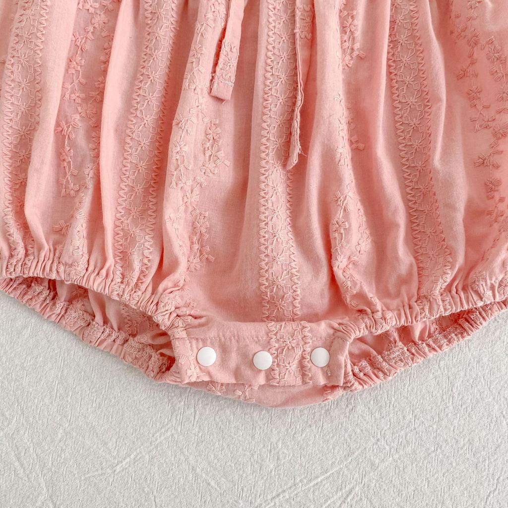 Spring & Autumn Baby Girls' Long Sleeve Footed Romper Bodysuit