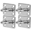 M8 4 Holes Stainless Steel Fixed Eye Plate Hook Loop UShaped Ceiling Wall Mount Hanger