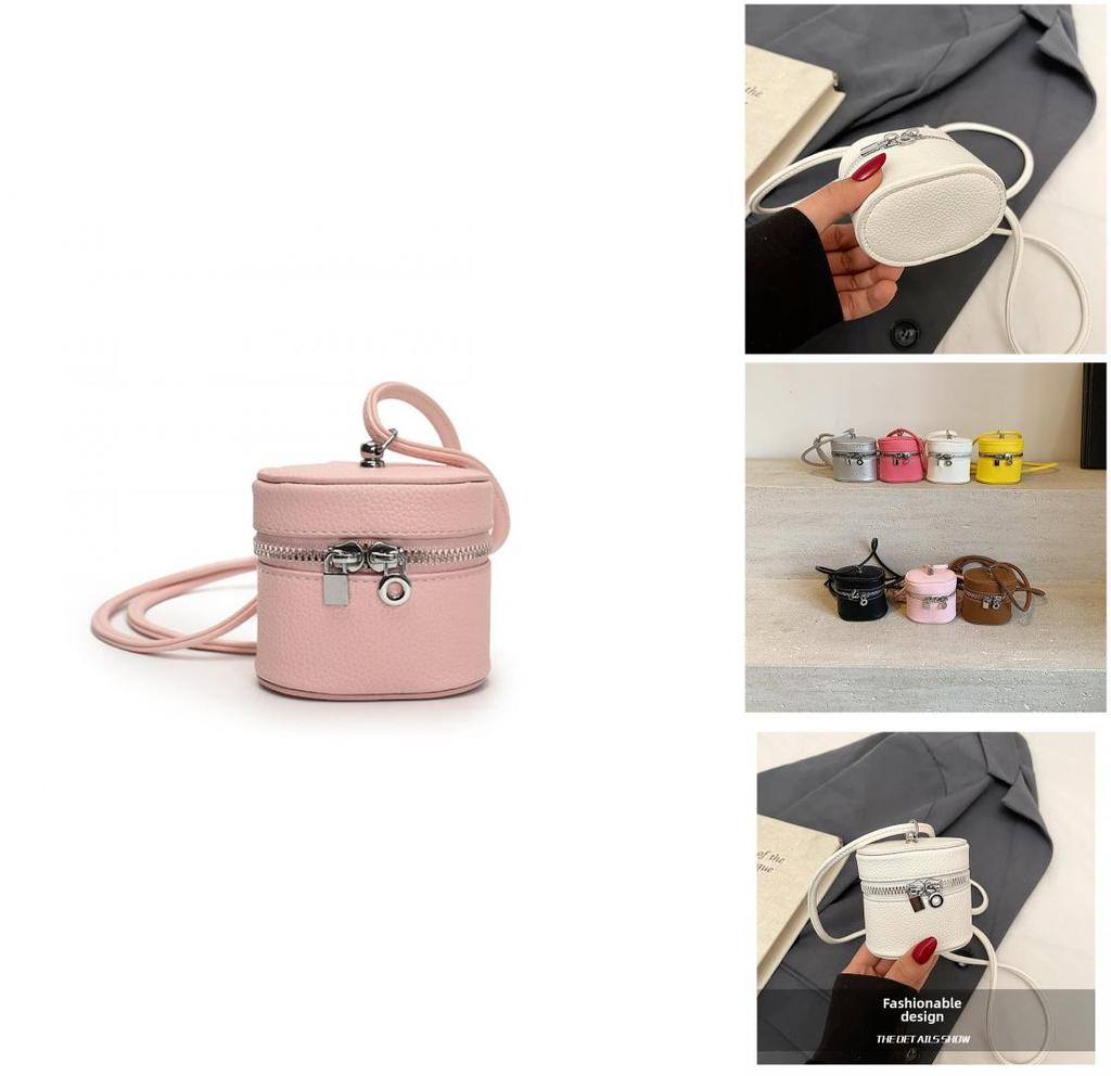 No Brand Kids Pu Water Bucket Bag With Stitch Details For Daily Use