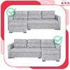 Varius Corner Sofa Bed with Sleeping Function Family Furniture Corner Cushions Gray