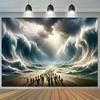 1Pcs Cross Ocean Passover Baptism Wedding Decoration Background Religious Backdrop Decorations For Photo Studio Photo Booth Party