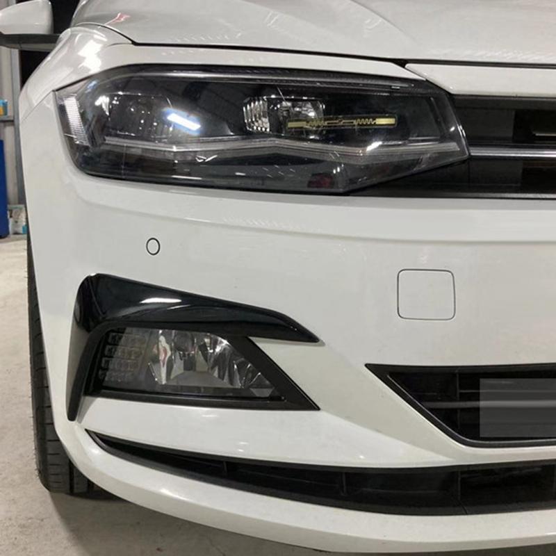 For Polo    Front Bumper Fog Light Eyebrows Spoiler Decorative Trim