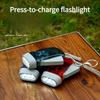 1PC Outdoor Hand Pressure Automatic Power Generation Emergency Flashlight LED3 Light Manual Super Bright Convenient Mini Flashlight