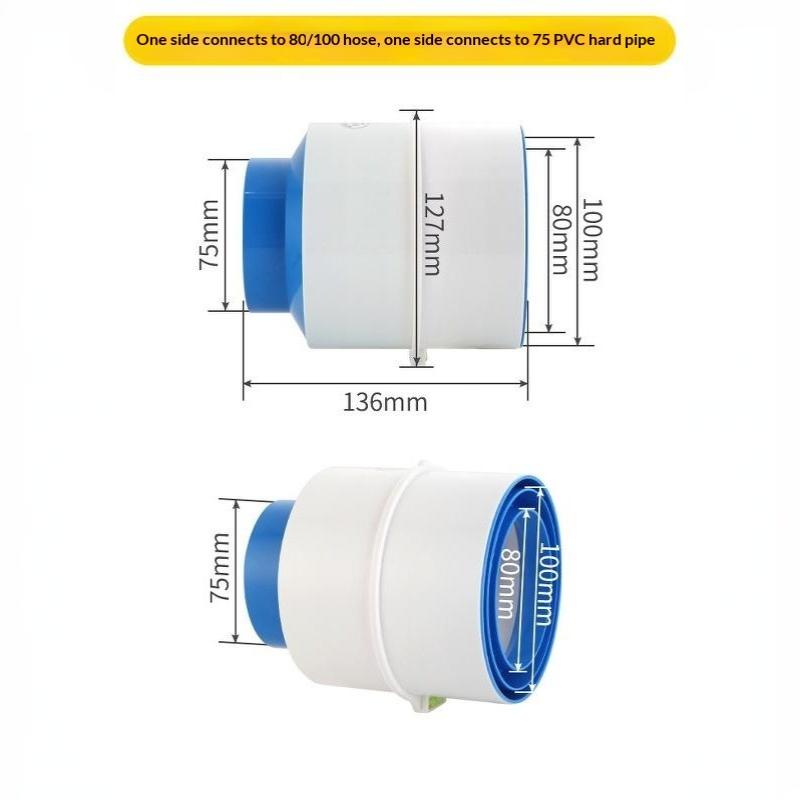 Exhaust Fan Check Valve 80/110mm Round Pipe Backdraft Damper No Noise Silent Vent Part for Bedroom Ensuite Bathroom