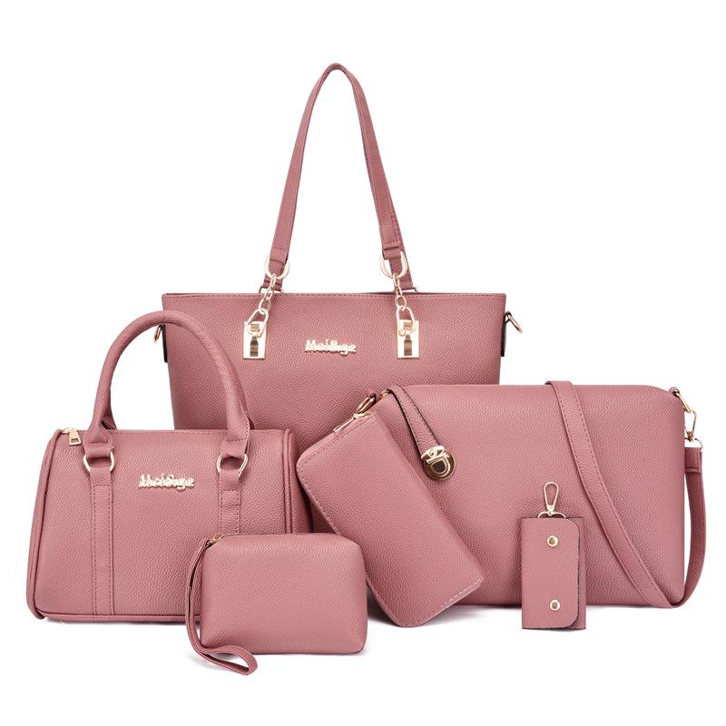 2023 Sada tašek pro matku a dítě: Trendy Kabelka, Taška přes rameno a Dámská velká taška crossbody - Šestidílná kolekce