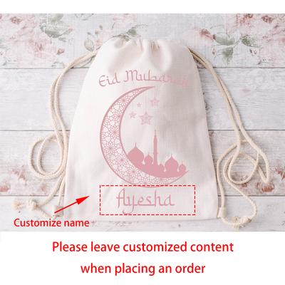 Tapis de Prière Personnalisé Filles Garçons Sac Tapis Enfants Eid Mubarak Madrasa Sac à Dos Cordon Coulissant Cadeau Islamique Ramadan Musulman Baby Shower