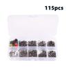 115Pcs Slides Bearing Swivels Triple Swivels Fishing Line Connector Swivels Accessory for Bass Trout Fishing