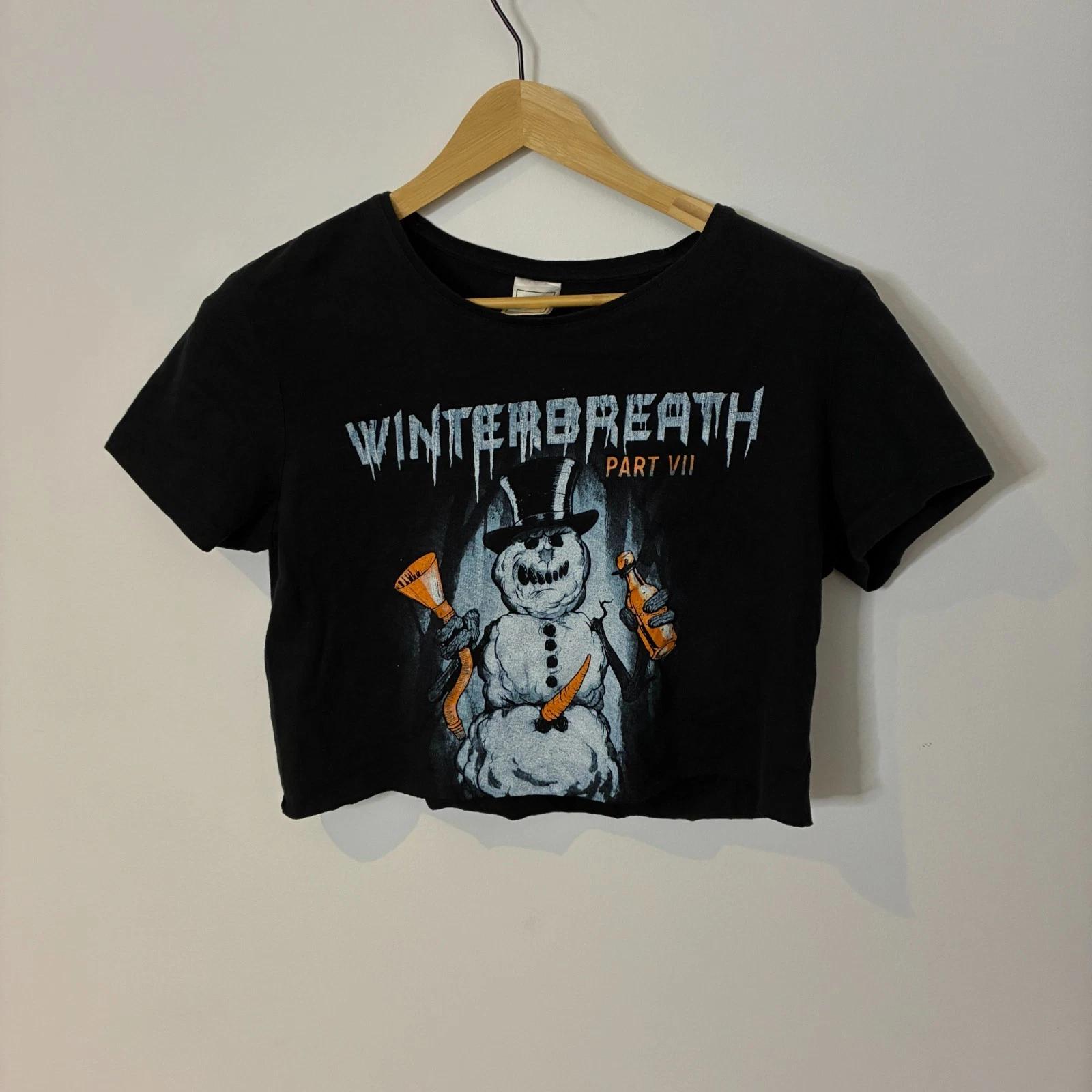 

Winterbreath Festival Top Womens Large Black T-Shirt Tee Cut Off Heavy Metal 3XL