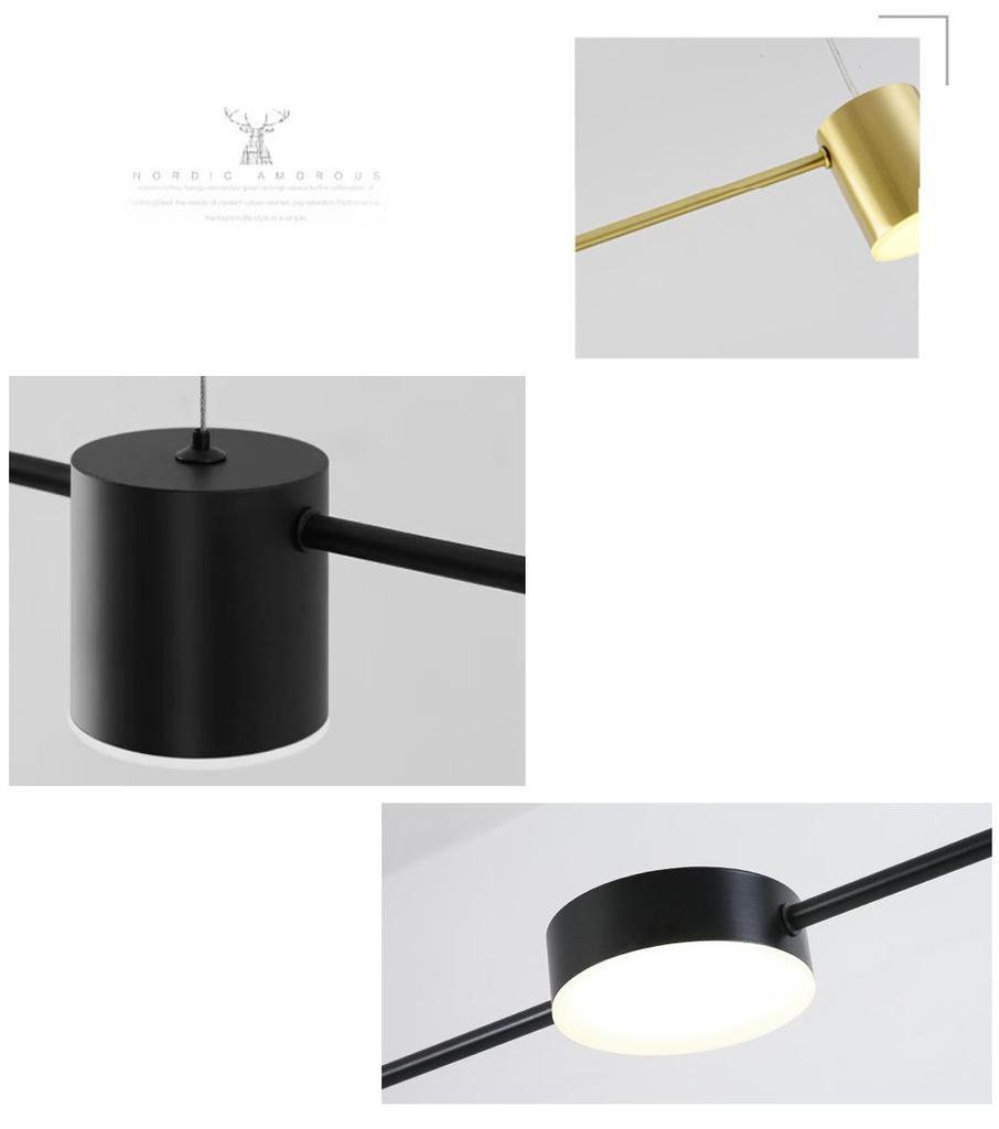 Modern LED Minimalist Long Strip Pendant Light for Restaurants