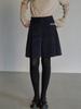 BEMUSE MANSION Corduroy Skirt Pants - Navy