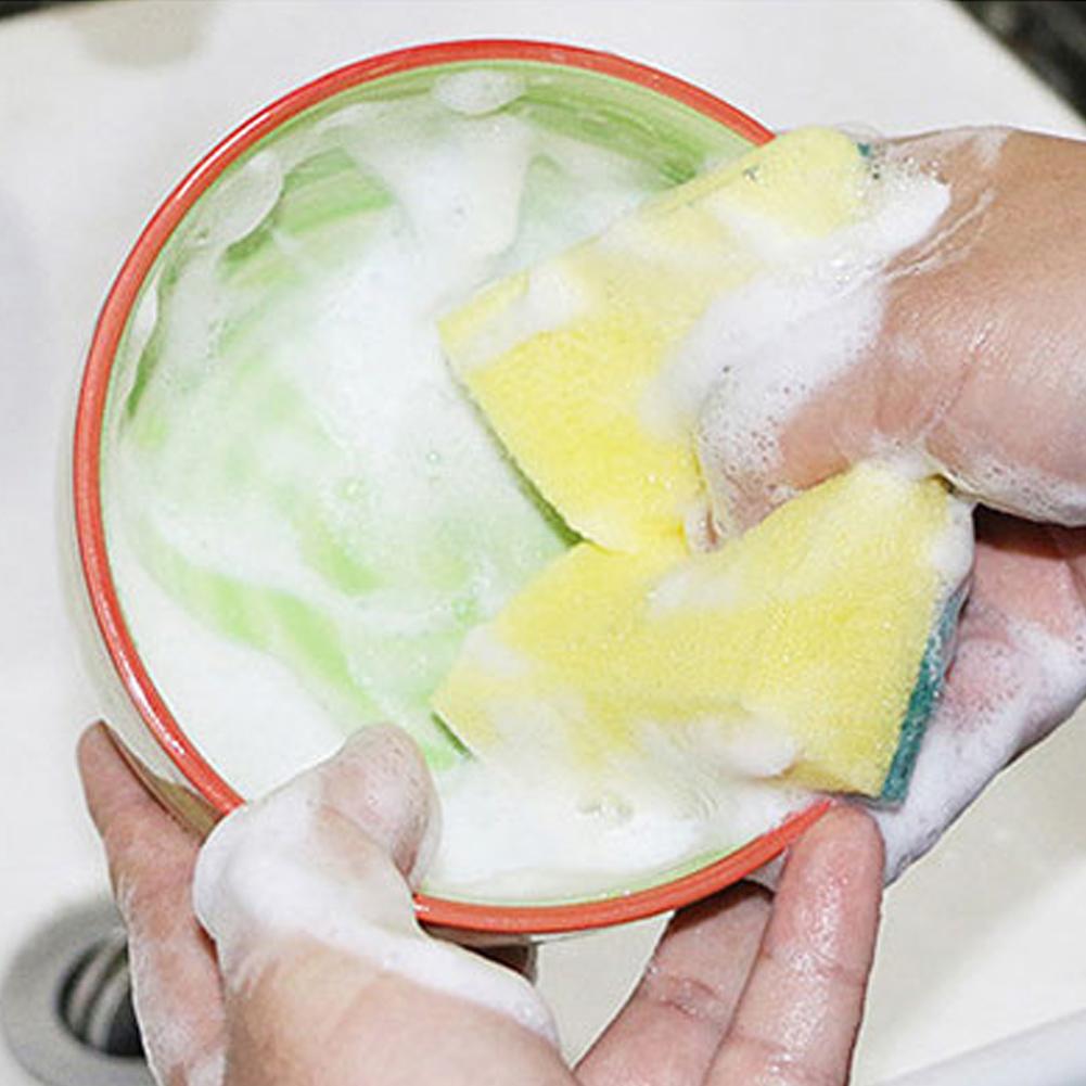 10pcs Kitchen Dish Bowl Washing Sponge Cleaner Cleaning Cloth Rags 10x7x3cm