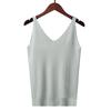 Women's Tank Top With Knitted Sequins Sexy Sleeveless V Neck Tank Top T-Shirt Casual Sequins Strappy T-Shirt Elegant Blouse