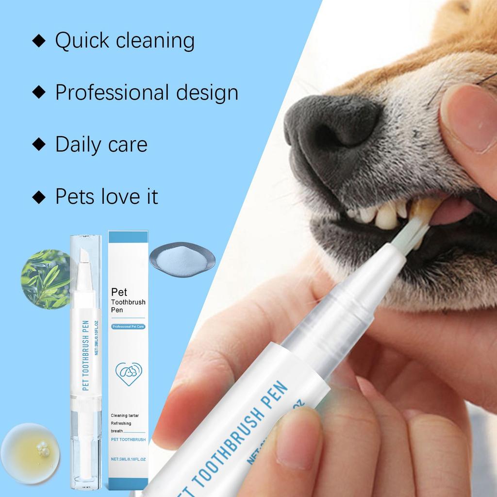 Pet Teeth Cleaning Care Brush To Clean And Remove Tartar And Plaque 3ml